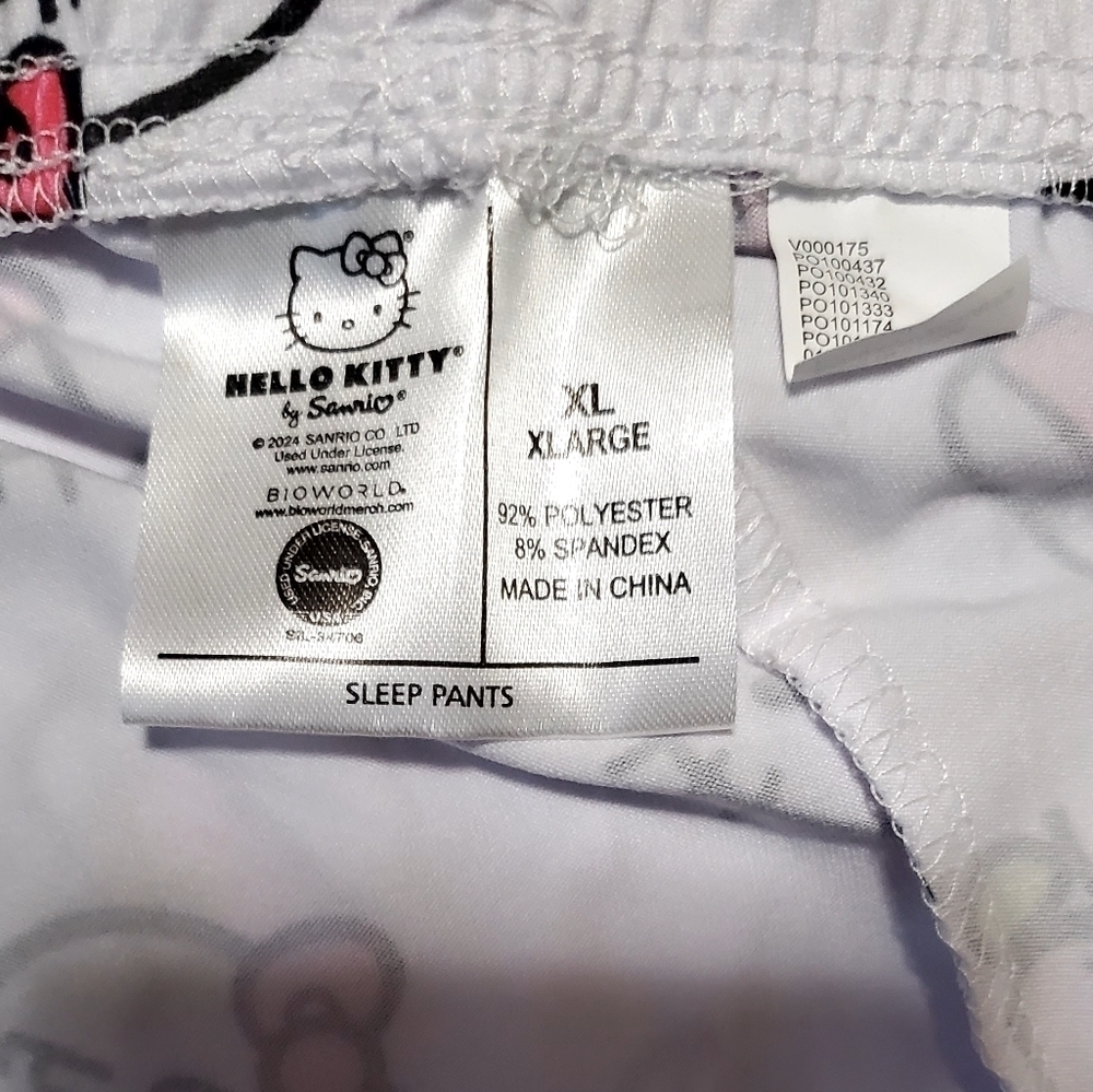 Hello Kitty Sleepwear Pants Apple Teacher Spring Pj Bottoms NWOT - Picture 7 of 7